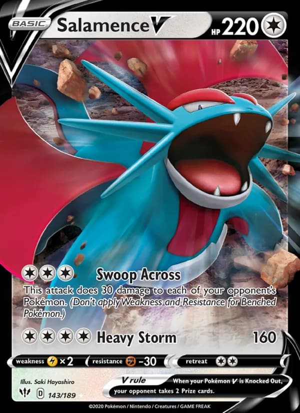 Salamence V 143/189, Darkness Ablaze