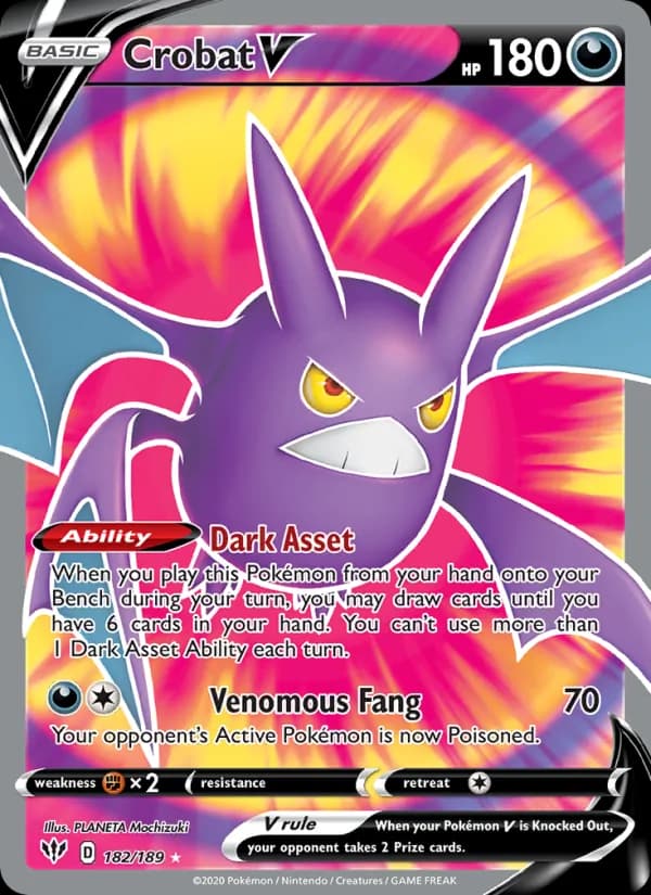 Crobat V 182/189, Darkness Ablaze