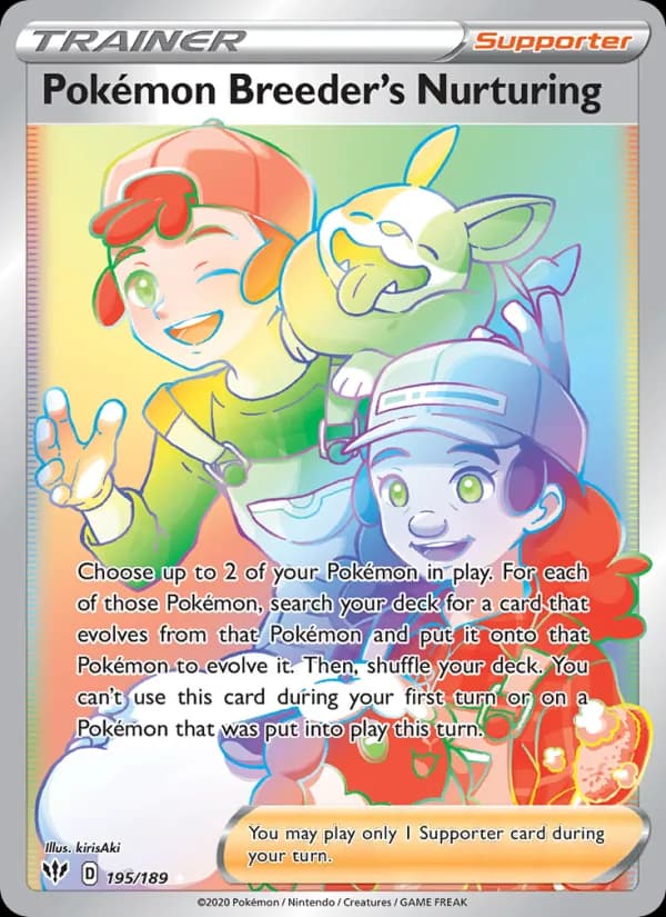 Pokémon Breeder's Nurturing 195/189, Darkness Ablaze