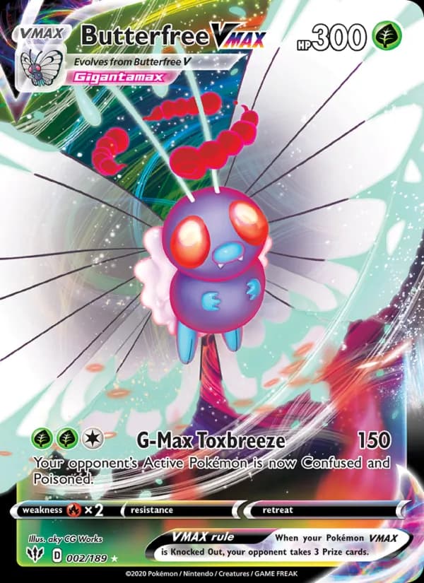 Butterfree VMAX 2/189, Darkness Ablaze