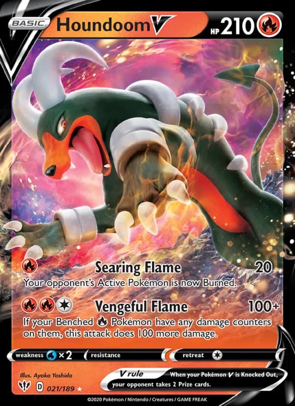 Houndoom V 21/189, Darkness Ablaze