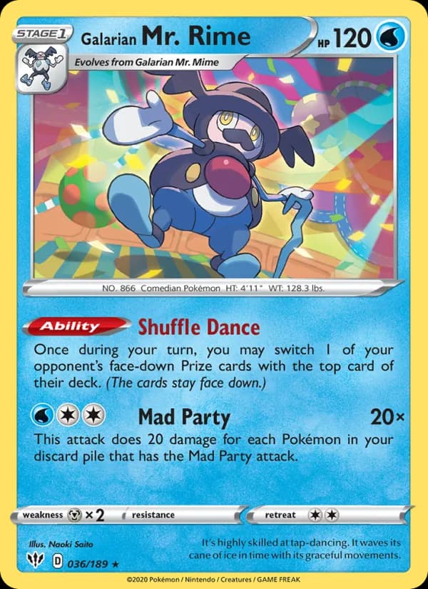 Galarian Mr. Rime 36/189, Darkness Ablaze