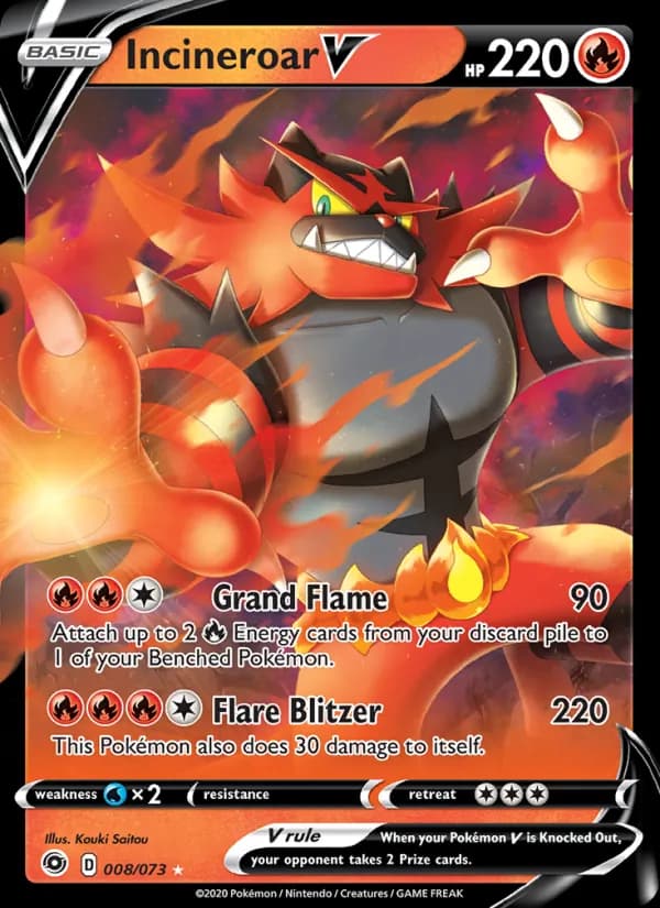 Incineroar V 8/73, Champion's Path