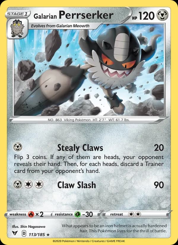Galarian Perrserker 113/185, Vivid Voltage