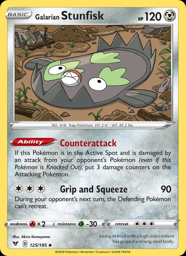 Galarian Stunfisk 125/185, Vivid Voltage