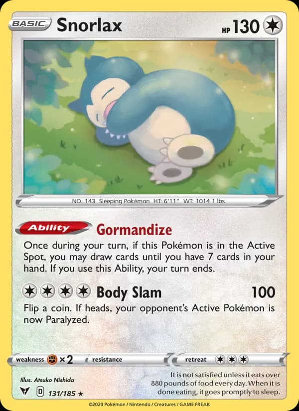 Snorlax 131/185, Vivid Voltage