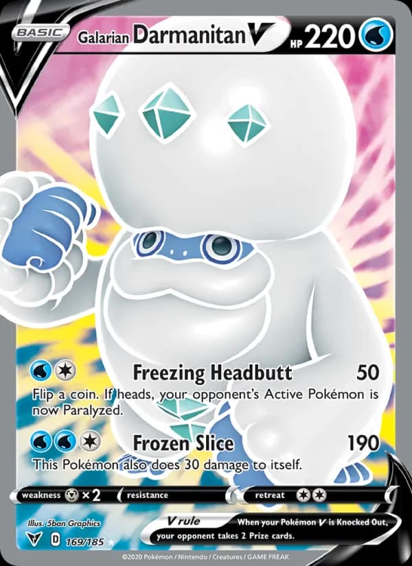 Galarian Darmanitan V 169/185, Vivid Voltage
