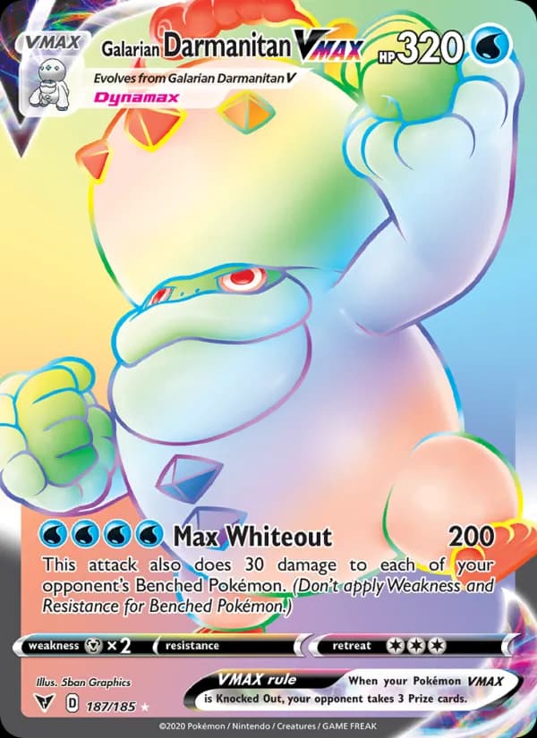 Galarian Darmanitan VMAX 187/185, Vivid Voltage