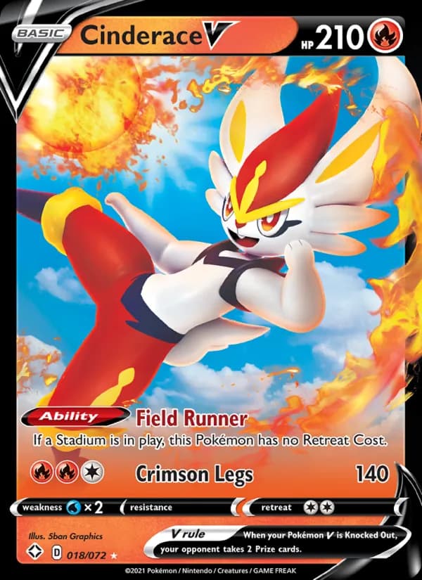 Cinderace V 18/72, Shining Fates