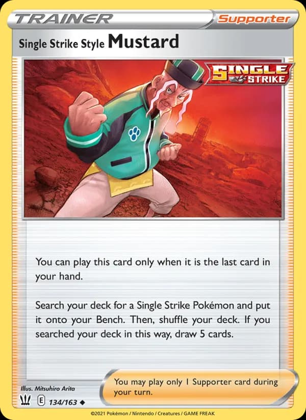 Single Strike Style Mustard 134/163, Battle Styles