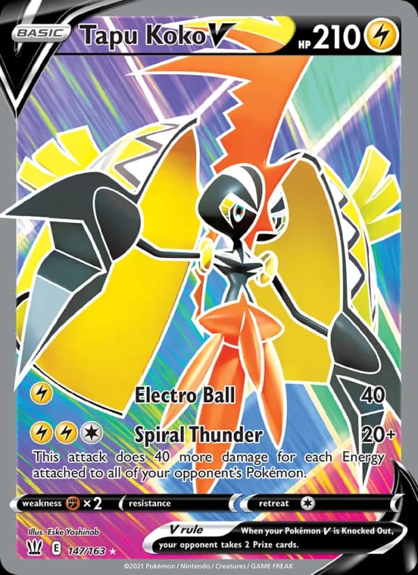 Tapu Koko V 147/163, Battle Styles