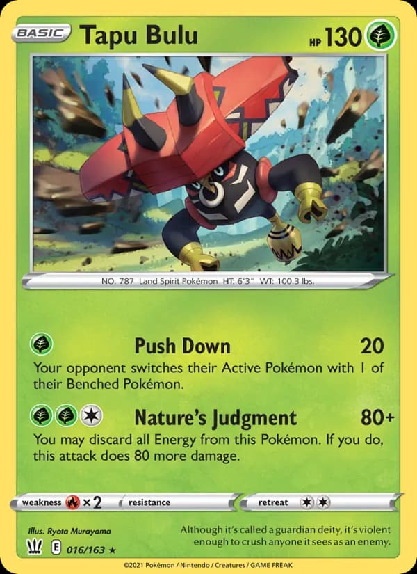 Tapu Bulu 16/163, Battle Styles