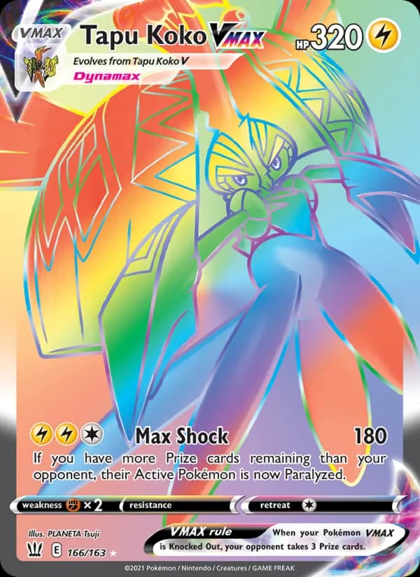 Tapu Koko VMAX 166/163, Battle Styles