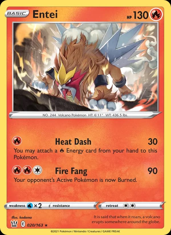 Entei 20/163, Battle Styles