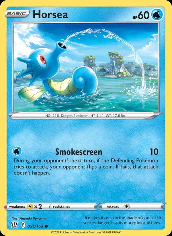Horsea 31/163, Battle Styles