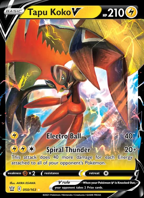Tapu Koko V 50/163, Battle Styles