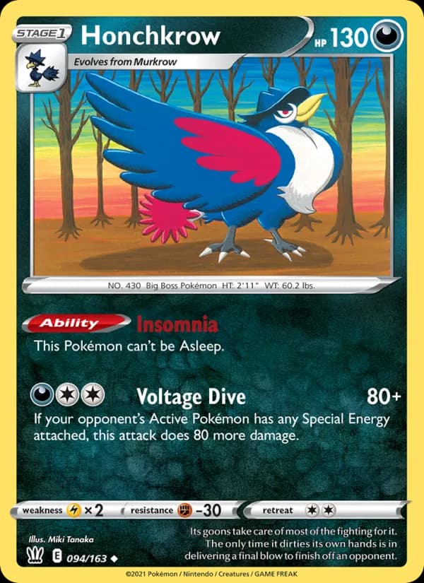 Honchkrow 94/163, Battle Styles