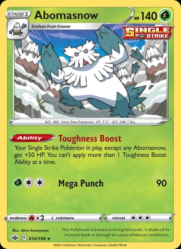 Abomasnow 10/198, Chilling Reign
