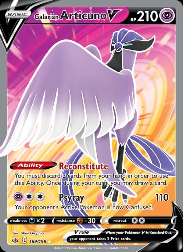 Galarian Articuno V 169/198, Chilling Reign