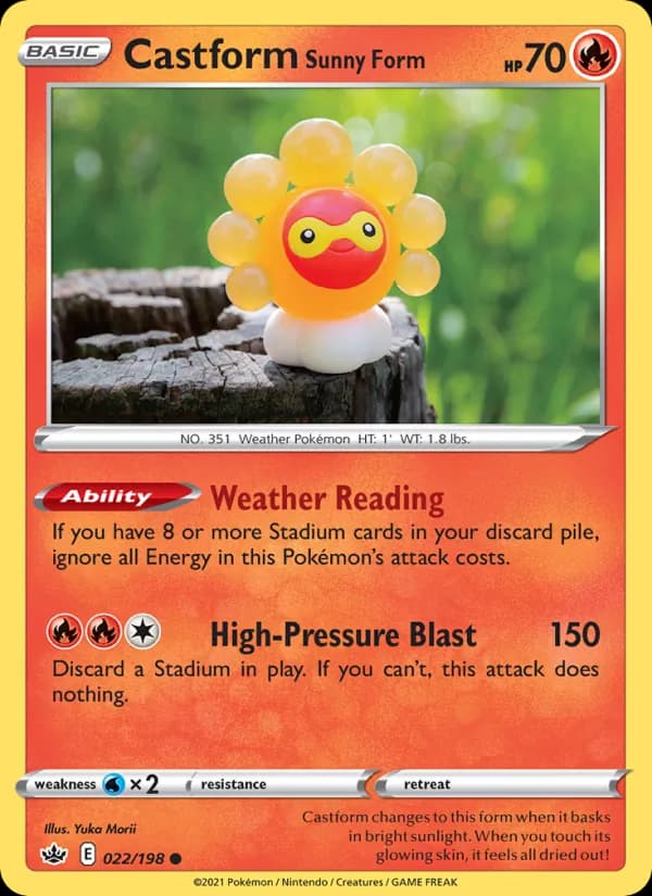 Castform Sunny Form 22/198, Chilling Reign