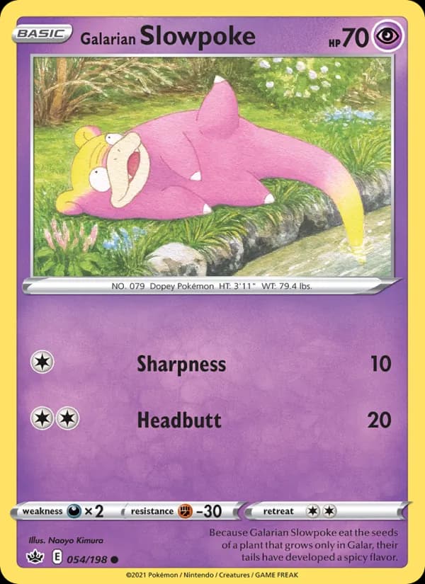 Galarian Slowpoke 54/198, Chilling Reign