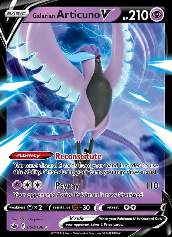 Galarian Articuno V 58/198, Chilling Reign