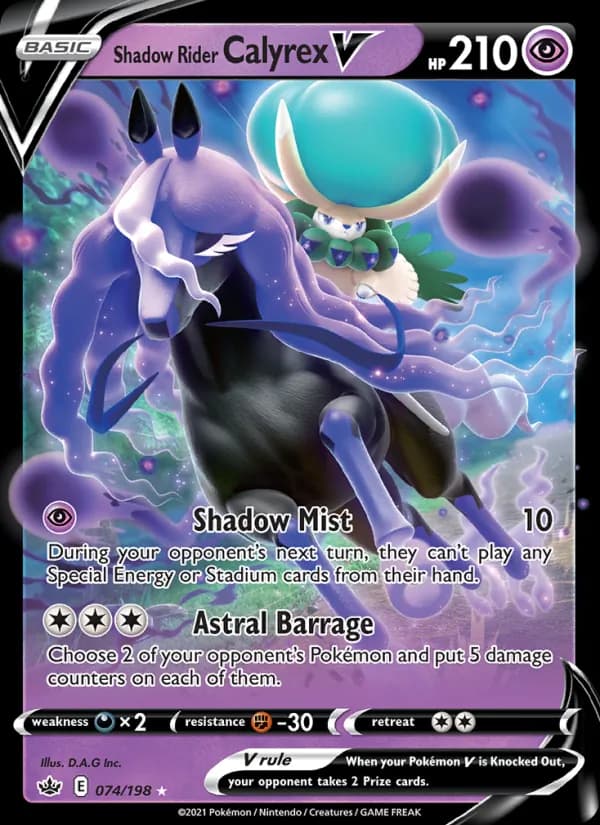 Shadow Rider Calyrex V 74/198, Chilling Reign