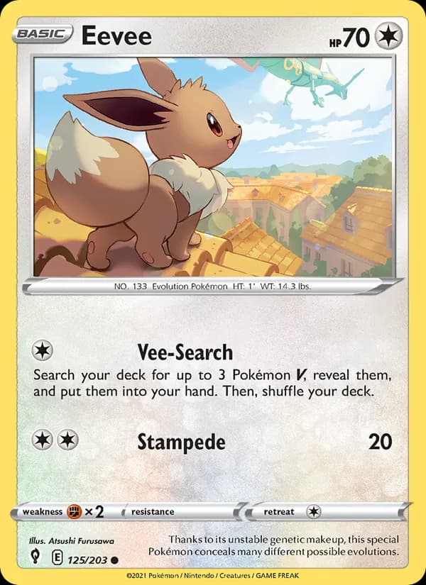 Eevee 125/203, Evolving Skies