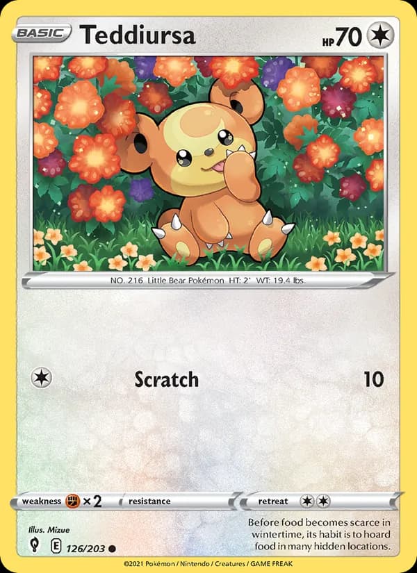 Teddiursa 126/203, Evolving Skies