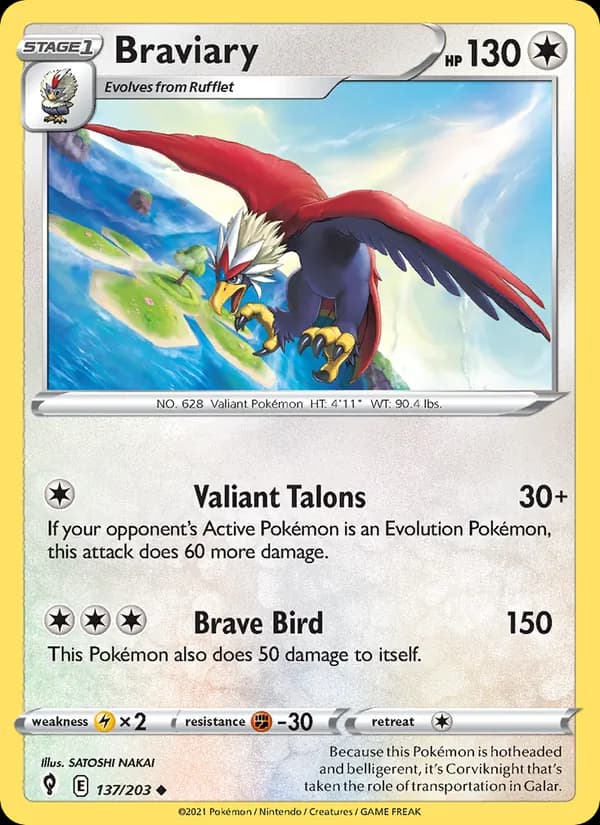 Braviary 137/203, Evolving Skies