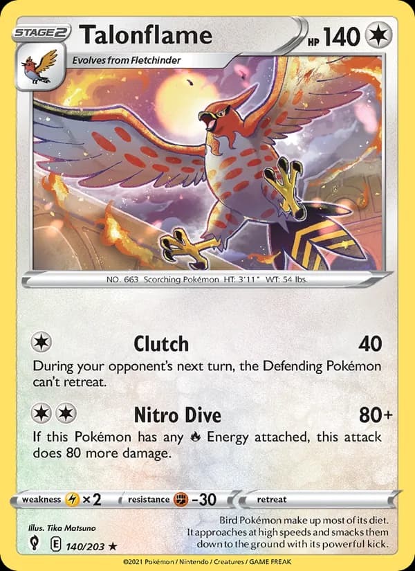 Talonflame 140/203, Evolving Skies