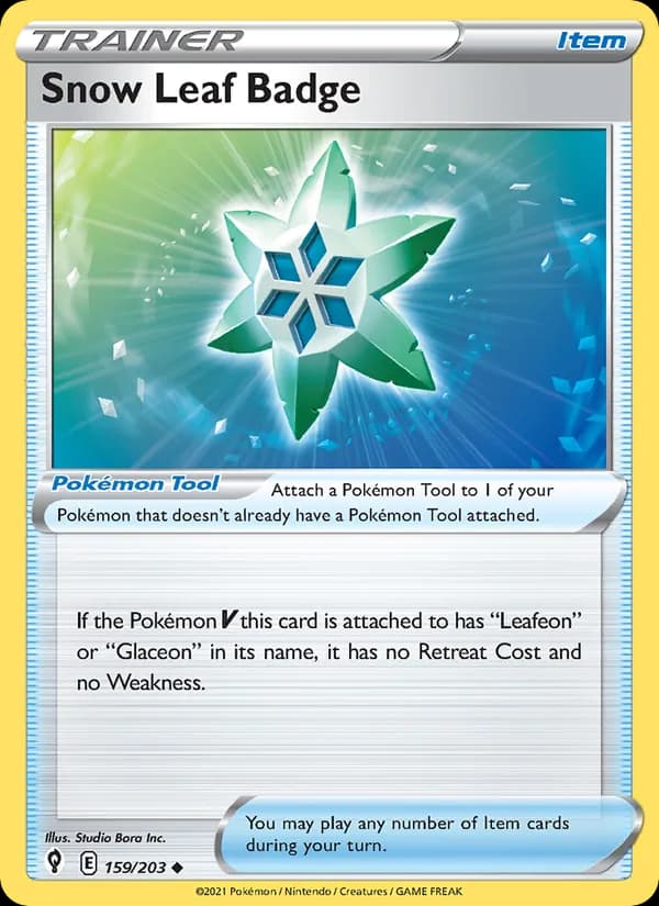 Snow Leaf Badge 159/203, Evolving Skies