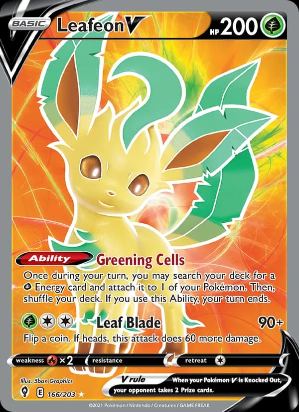 Leafeon V 166/203, Evolving Skies