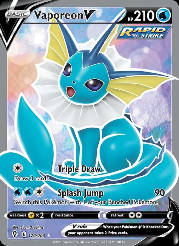 Vaporeon V 172/203, Evolving Skies