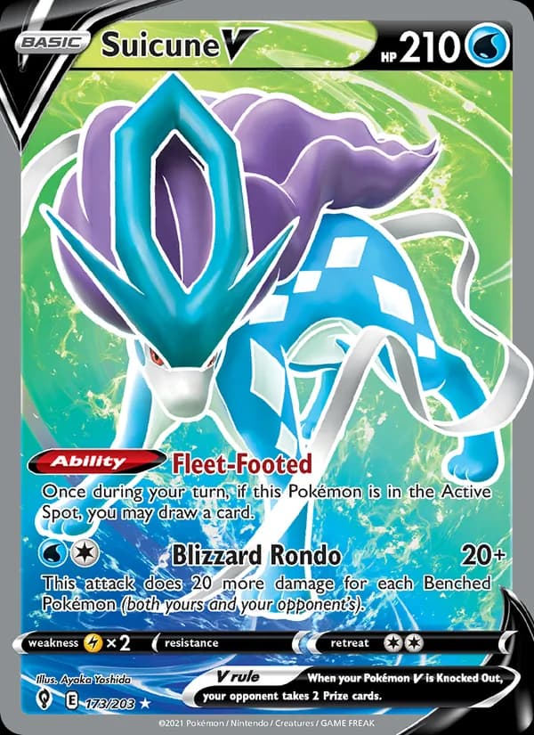 Suicune V 173/203, Evolving Skies