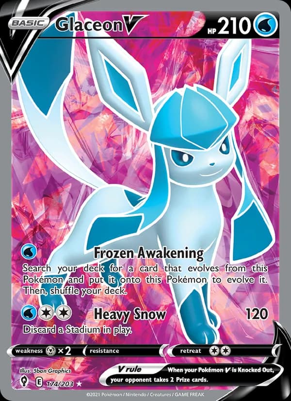Glaceon V 174/203, Evolving Skies
