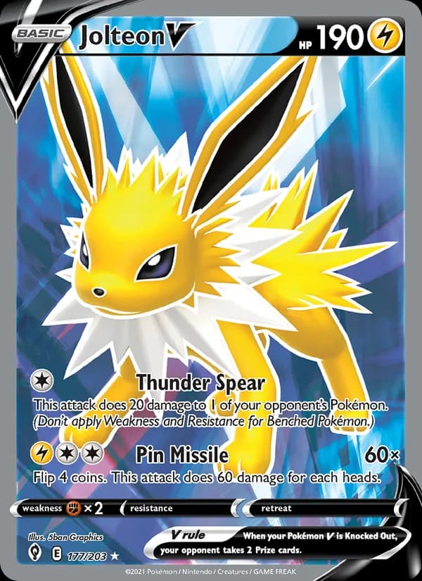 Jolteon V 177/203, Evolving Skies