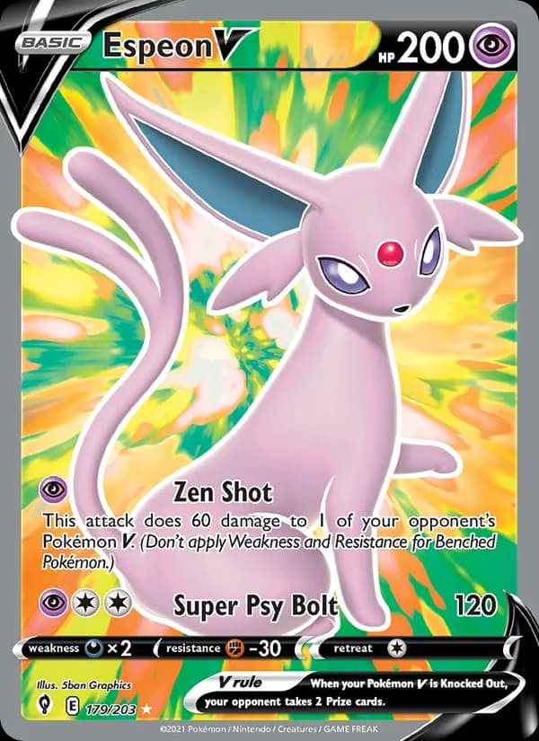 Espeon V 179/203, Evolving Skies