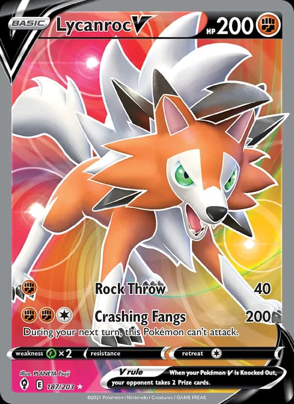 Lycanroc V 187/203, Evolving Skies
