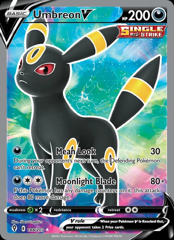 Umbreon V 188/203, Evolving Skies