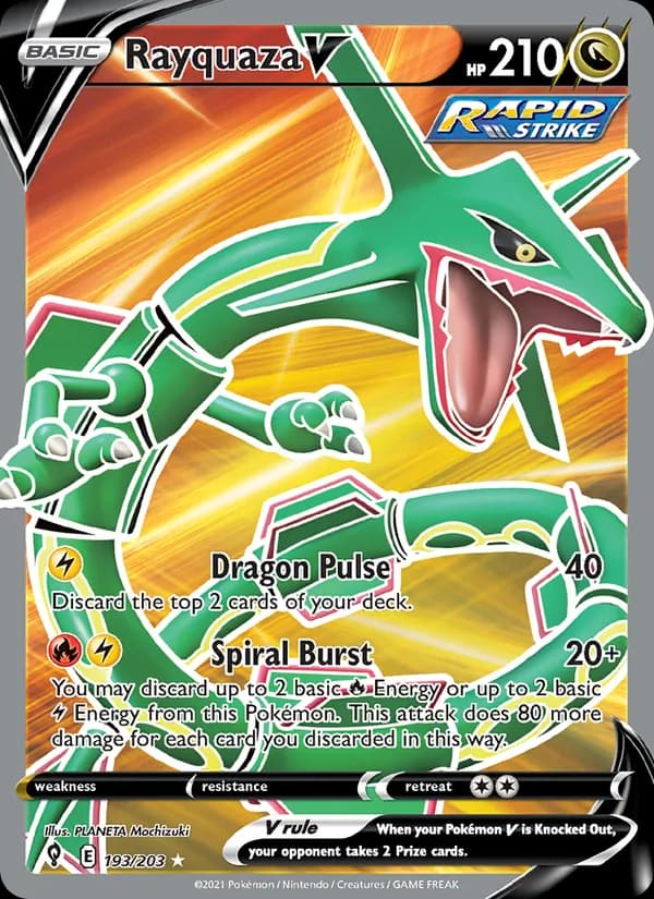 Rayquaza V 193/203, Evolving Skies