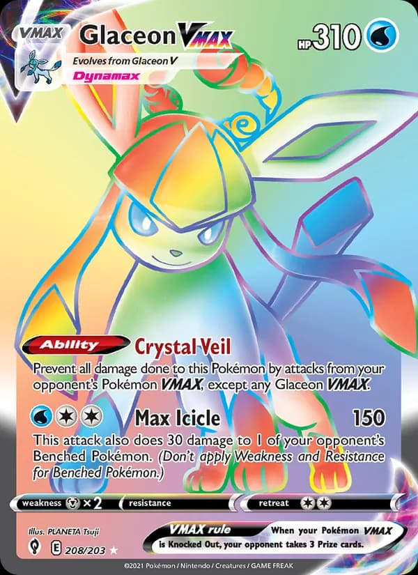 Glaceon VMAX 208/203, Evolving Skies