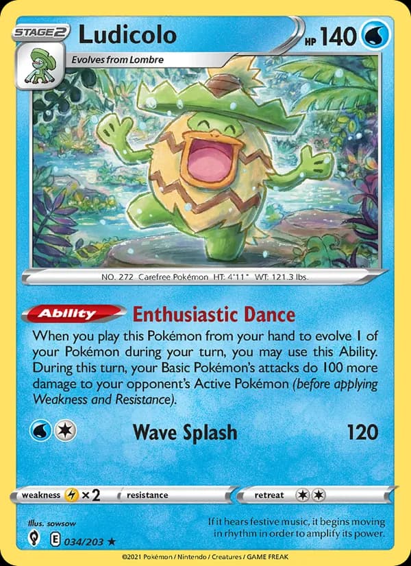 Ludicolo 34/203, Evolving Skies