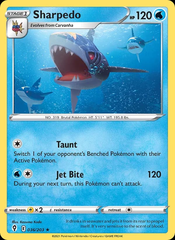 Sharpedo 36/203, Evolving Skies