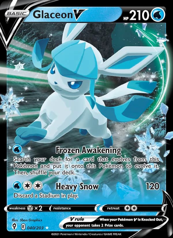 Glaceon V 40/203, Evolving Skies