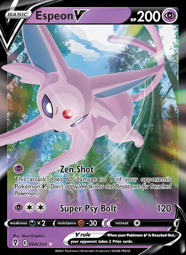 Espeon V 64/203, Evolving Skies