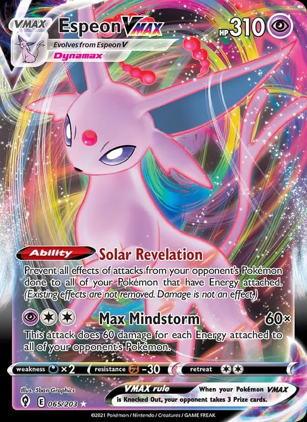 Espeon VMAX 65/203, Evolving Skies