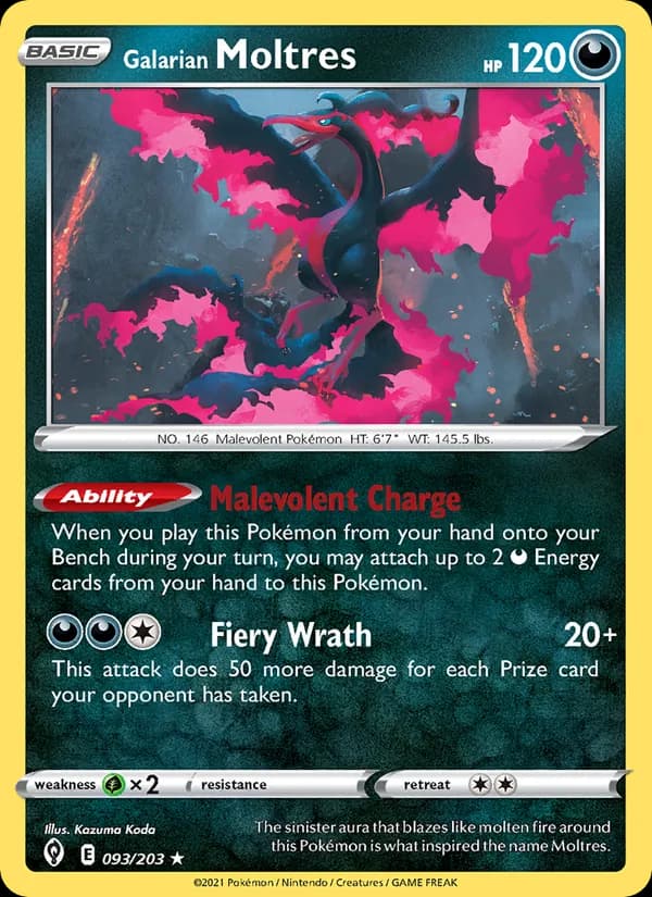 Galarian Moltres 93/203, Evolving Skies