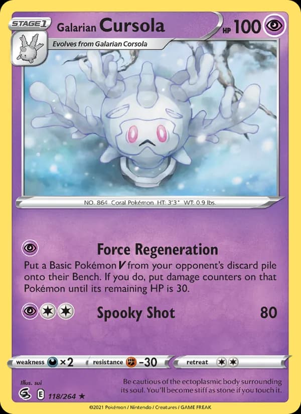 Galarian Cursola 118/264, Fusion Strike