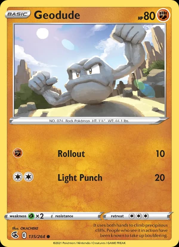 Geodude 135/264, Fusion Strike